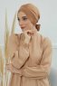 Ellie - Turban En Coton Marron Clair
