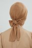 Ellie - Turban En Coton Marron Clair