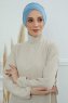Ellie - Turban En Coton Sky Blue