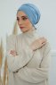 Ellie - Turban En Coton Sky Blue