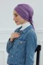 Ellie - Turban En Coton Violet