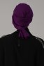Theresa - Turban En Coton Violet - Ayse Turban