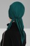 Felicia - Turban En Coton Vert Foncé