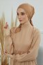 Felicia - Turban En Coton Marron Clair