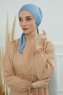 Felicia - Turban En Coton Sky Blue
