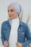 Felicia - Turban En Coton Gris Clair