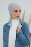 Felicia - Turban En Coton Gris Clair