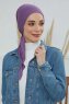 Felicia - Turban En Coton Violet