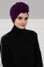 Kerstin - Turban En Coton Violet - Ayse Turban