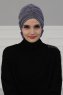 Kerstin - Turban En Coton Gris - Ayse Turban