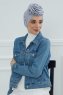 Kerstin - Turban En Coton Gris Clair