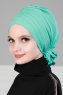 Monica - Turban En Coton Turquoise - Ayse Turban