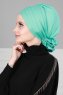 Monica - Turban En Coton Turquoise - Ayse Turban