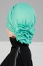 Monica - Turban En Coton Turquoise - Ayse Turban