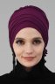Monica - Turban En Coton Violet - Ayse Turban