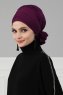 Monica - Turban En Coton Violet - Ayse Turban
