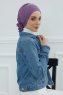 Monica - Turban En Coton Violet