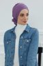 Monica - Turban En Coton Violet