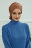 Monica - Turban En Coton Caramel