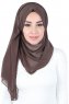 Joline - Hijab Chiffon Premium Marron