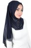 Joline - Hijab Chiffon Premium Bleu Marin