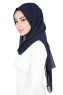 Joline - Hijab Chiffon Premium Bleu Marin