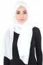 Joline - Hijab Chiffon Premium Blanc Cassé