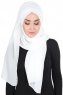 Joline - Hijab Chiffon Premium Blanc Cassé