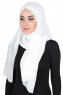 Joline - Hijab Chiffon Premium Blanc Cassé