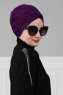 Fiona - Turban En Coton Violet - Ayse Turban