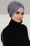 Fiona - Turban En Coton Gris - Ayse Turban