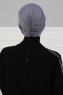 Fiona - Turban En Coton Gris - Ayse Turban