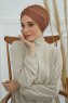 Fiona - Turban En Coton Caramel