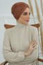 Fiona - Turban En Coton Caramel