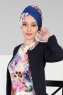 Fiona - Turban En Coton Bleu Nature
