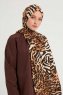 Ayten - Hijab À motifs Marron