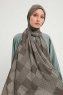 Nurgul - Hijab À motifs Taupe