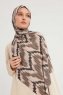 Tansu - Hijab À motifs Marron Clair