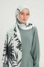 Ezmeray - Hijab À motifs Vert Clair
