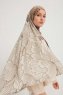 Fadime - Hijab À motifs Marron Clair