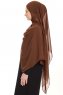 Chiffon Hijab - Marron