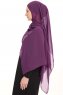 Chiffon Hijab - Violet Foncé