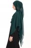 Chiffon Hijab - Vert Foncé