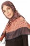 Alev - Hijab A Motifs Saumon