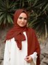 Alida - Hijab Coton Rouge Brique Foncé - Mirach