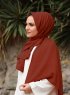 Alida - Hijab Coton Rouge Brique Foncé - Mirach