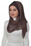 Alva - Hijab & Bonnet Pratique Marron