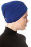 Arwa - Turban Crepe Chiffon Bleu - Sehr-i Sal