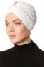 Arwa - Turban Crepe Chiffon Crème - Sehr-i Sal