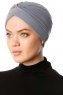 Arwa - Turban Crepe Chiffon Gris - Sehr-i Sal